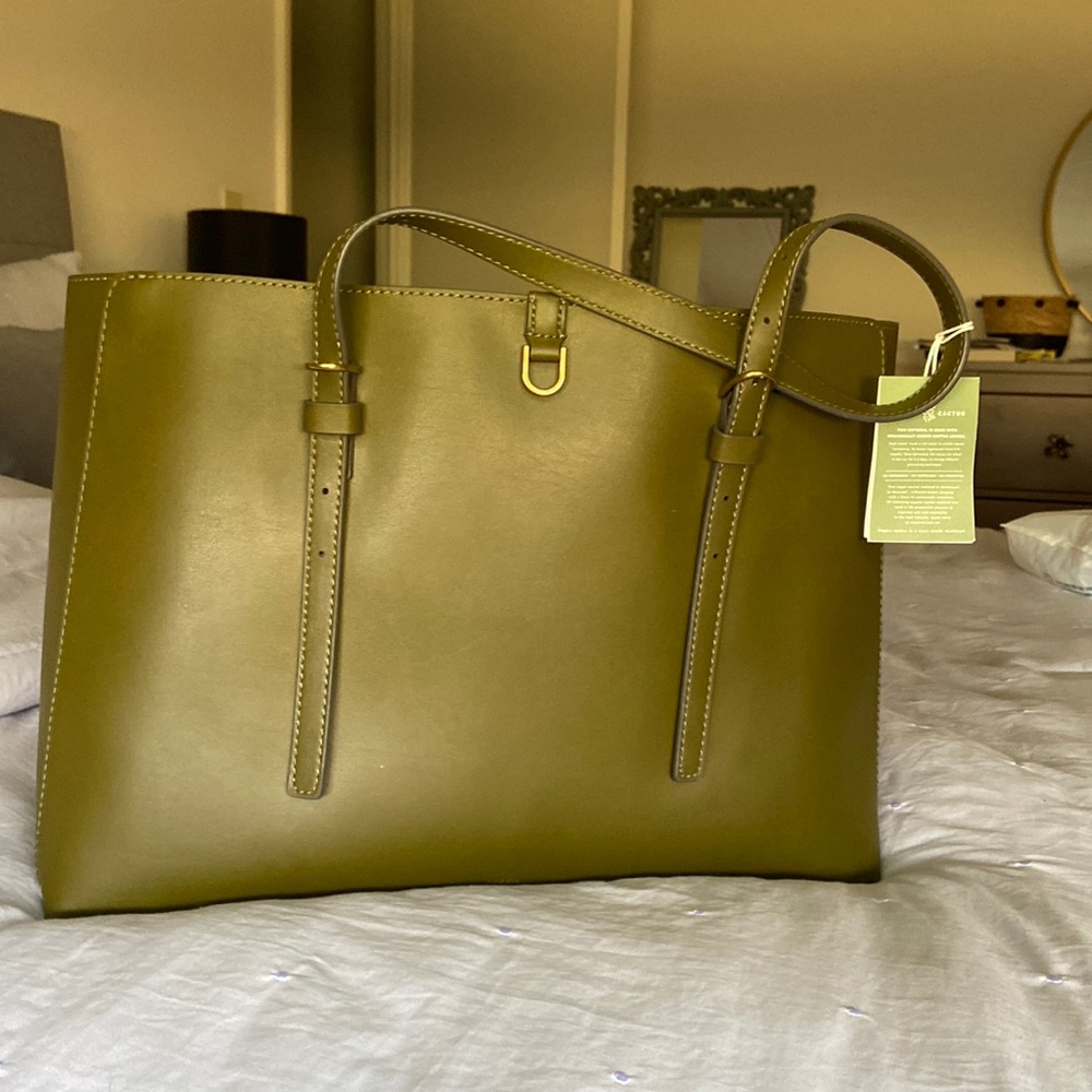 Fossil Cactus Leather Tote Bag